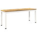 Hagebenk 108,5 x 35 x 45 cm Solid akasietre Hvit Rektangulær