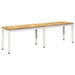 Hagebenk 161 x 35 x 45 cm Solid akasietre Hvit Rektangulær