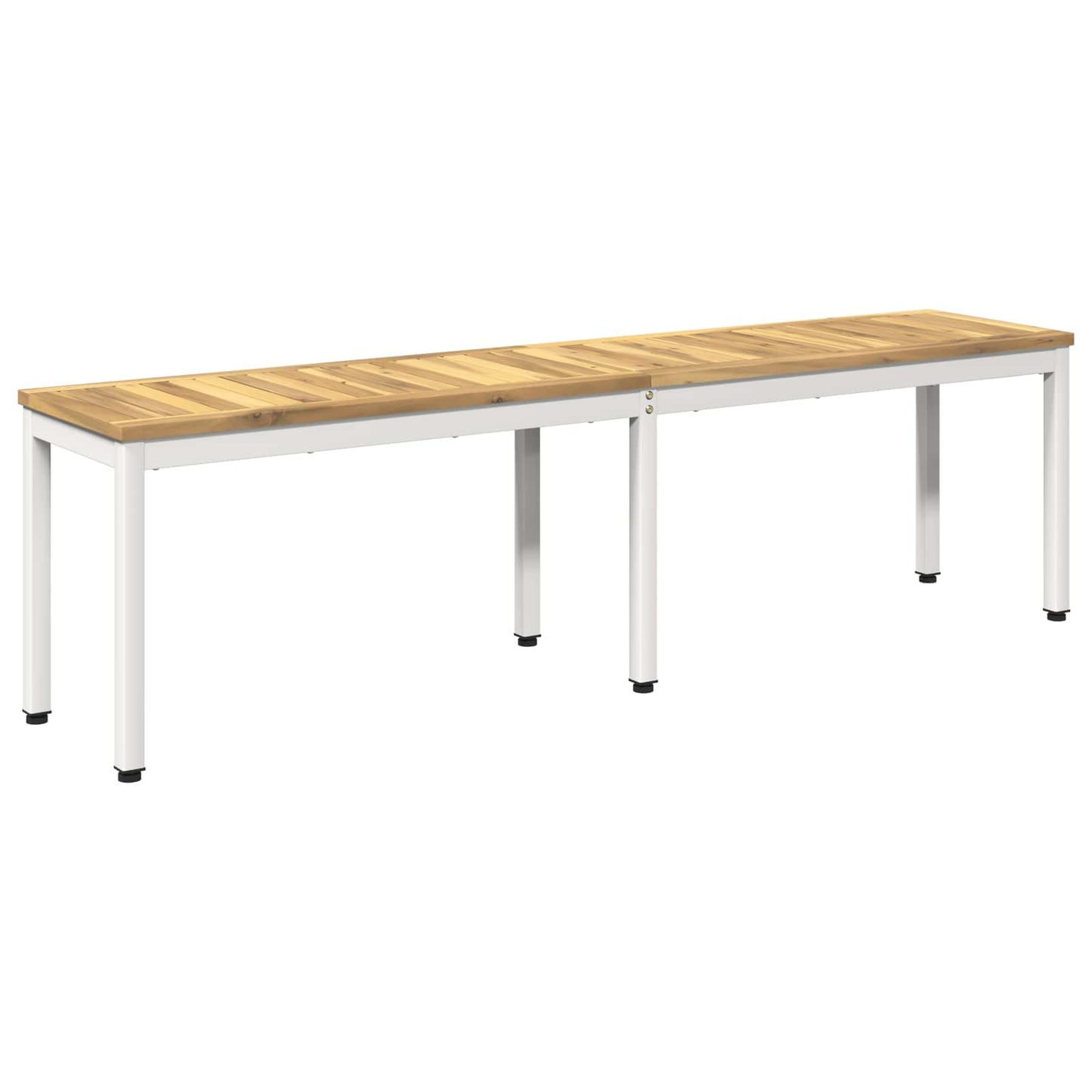 Hagebenk 161 x 35 x 45 cm Solid akasietre Hvit Rektangulær