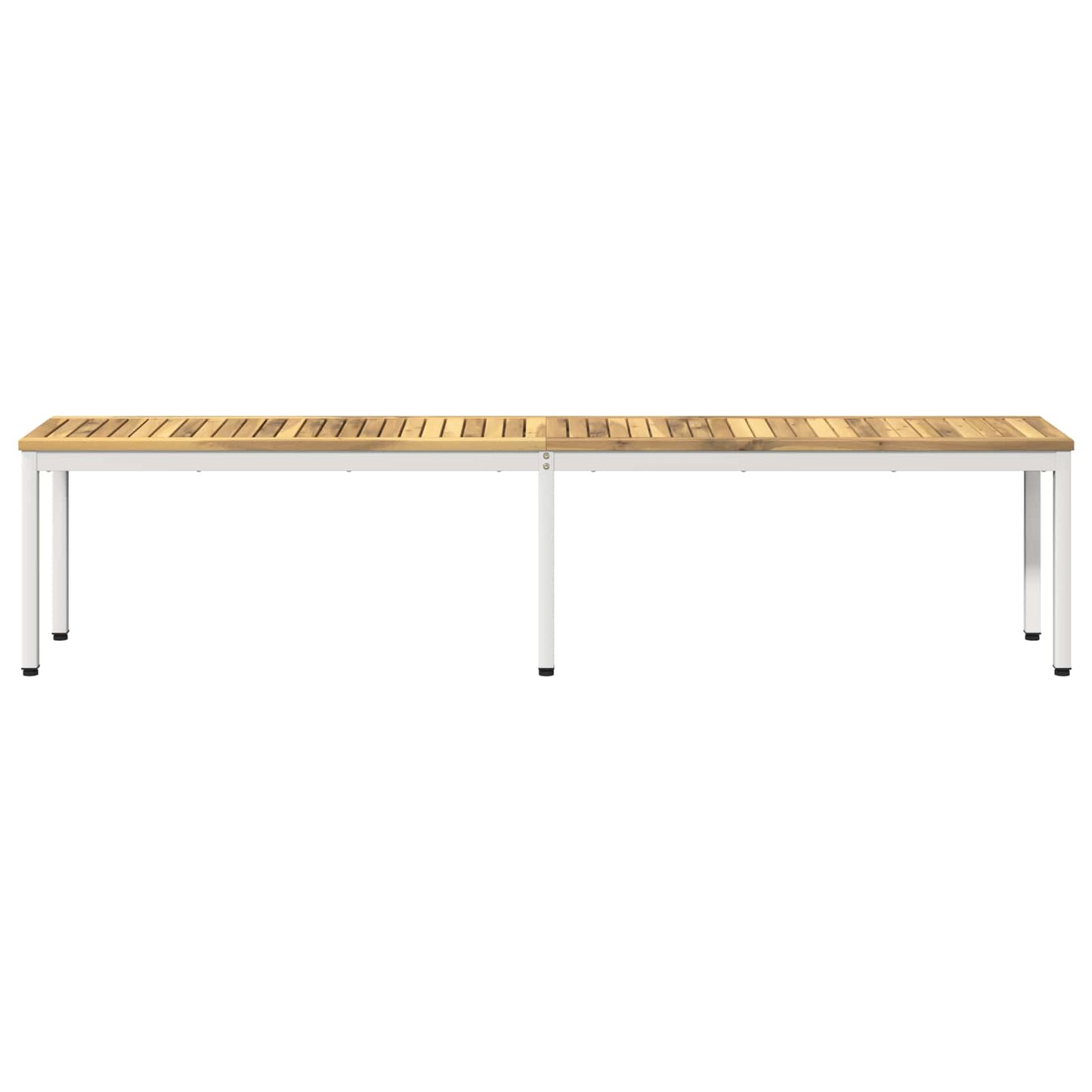 Hagebenk 201 x 35 x 45 cm Solid akasietre Hvit Rektangulær