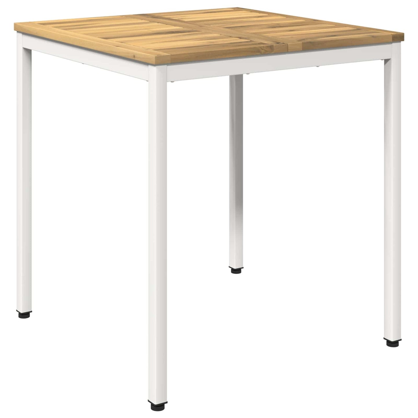 Hage middagsbord Hvit 70 x 68,5 x 75 cm Solid akasietre