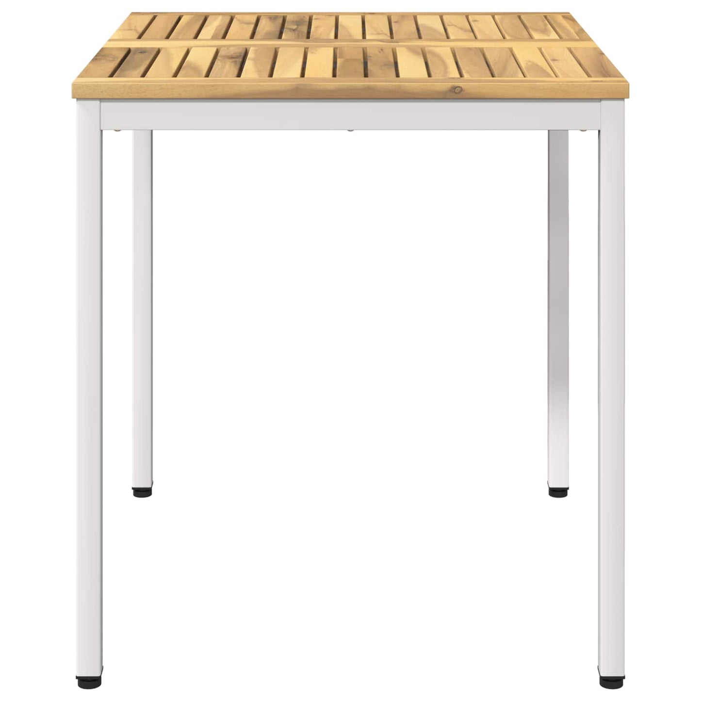 Hage middagsbord Hvit 70 x 68,5 x 75 cm Solid akasietre