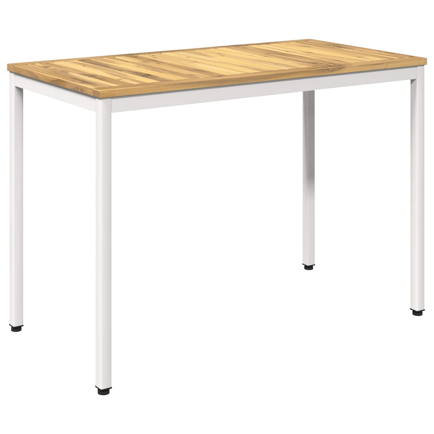Hage middagsbord Hvit 108,5 x 55 x 75 cm Solid akasietre