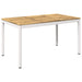 Hage middagsbord Hvit 141 x 80,5 x 75 cm Solid akasietre