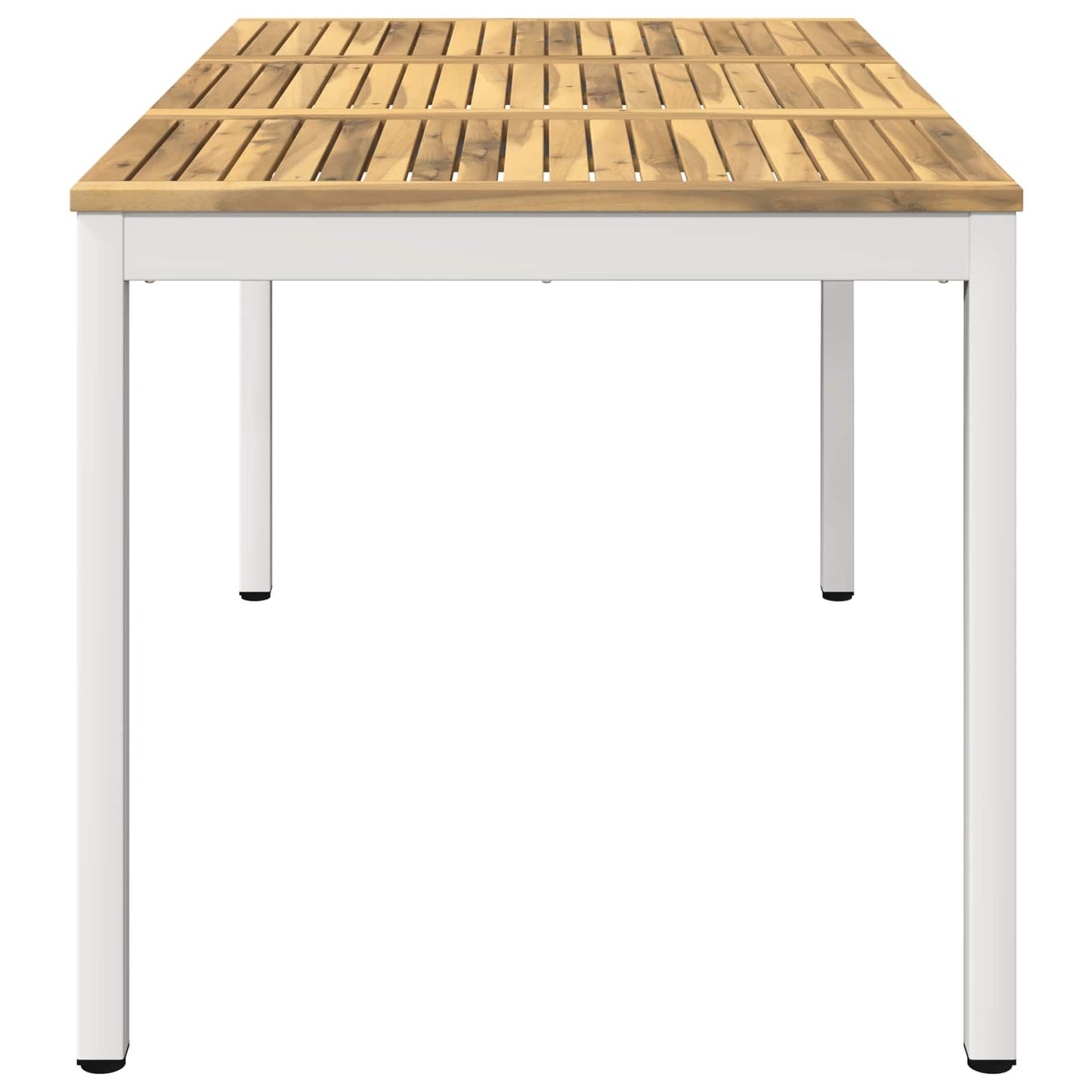 Hage middagsbord Hvit 141 x 80,5 x 75 cm Solid akasietre
