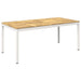Hage middagsbord Hvit 147 x 88,5 x 75 cm Solid akasietre