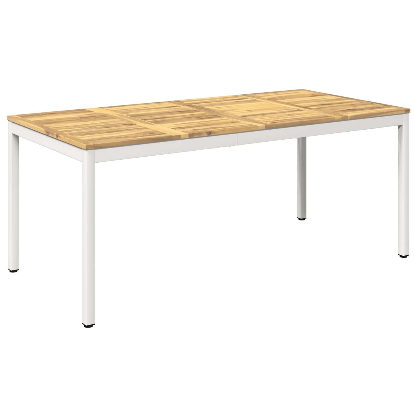 Hage middagsbord Hvit 147 x 88,5 x 75 cm Solid akasietre