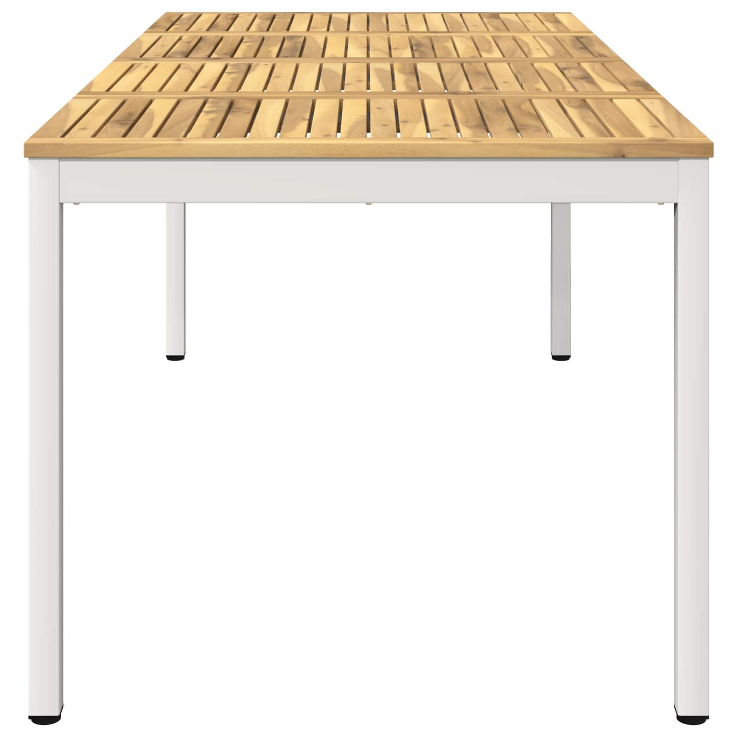 Hage middagsbord Hvit 147 x 88,5 x 75 cm Solid akasietre