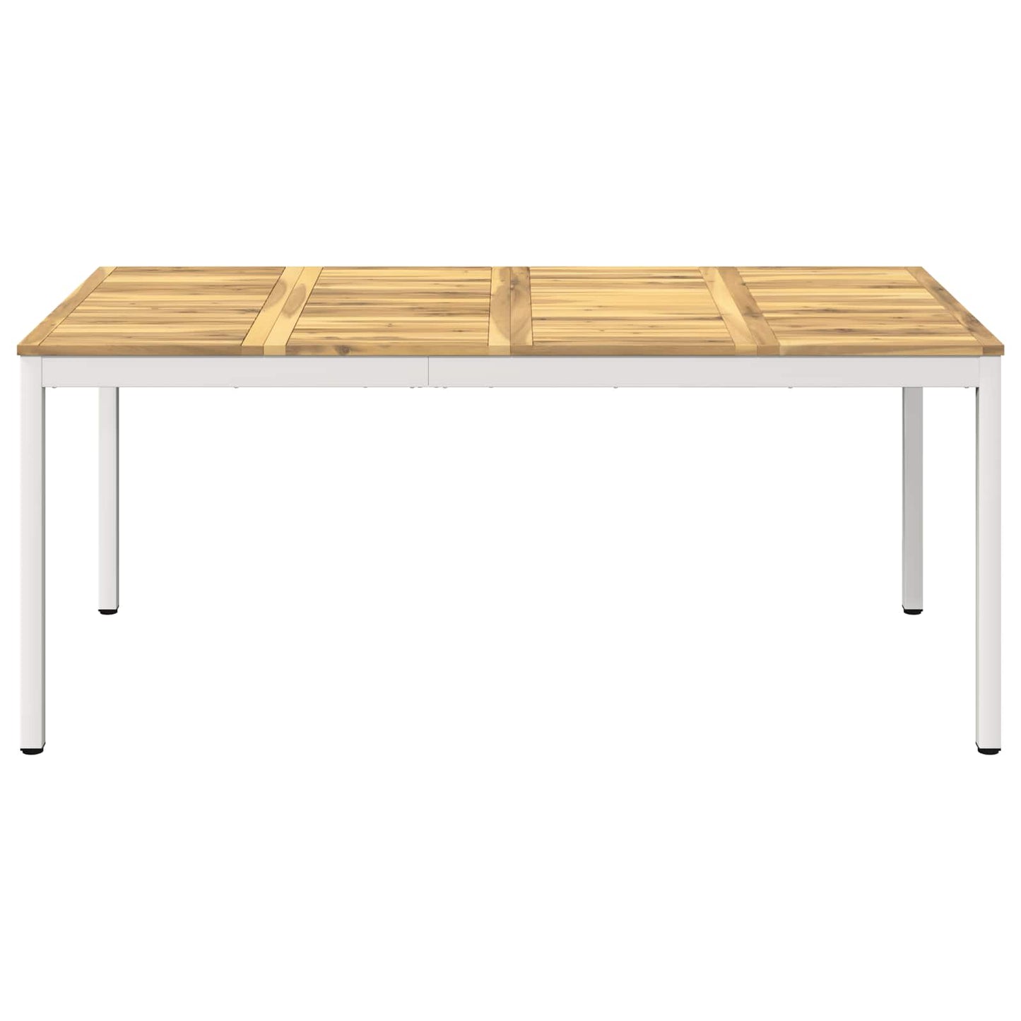 Hage middagsbord Hvit 180 x 88,5 x 75 cm Solid akasietre