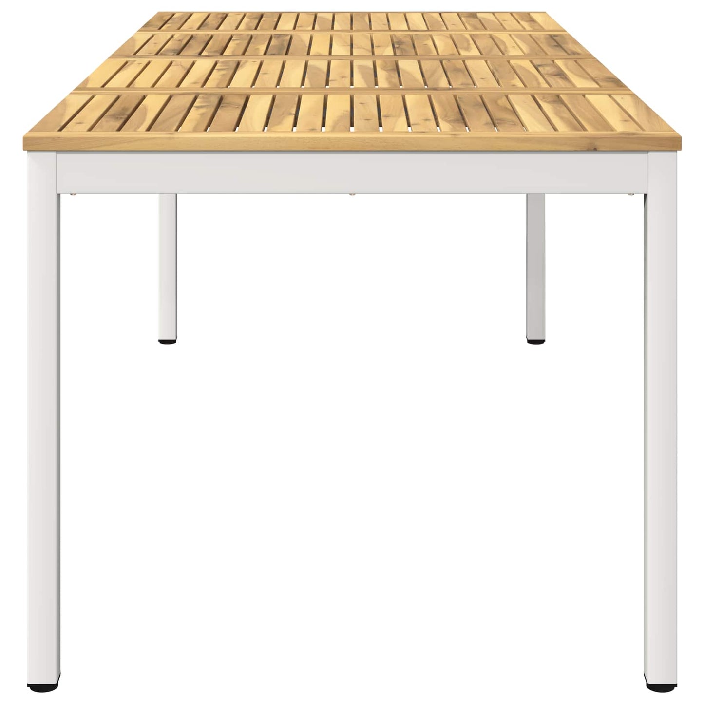 Hage middagsbord Hvit 180 x 88,5 x 75 cm Solid akasietre