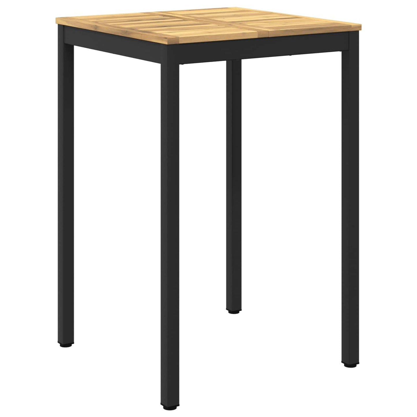 Hagebarbord Hvit og svart 70 x 68,5 x 105 cm Solid akasietre