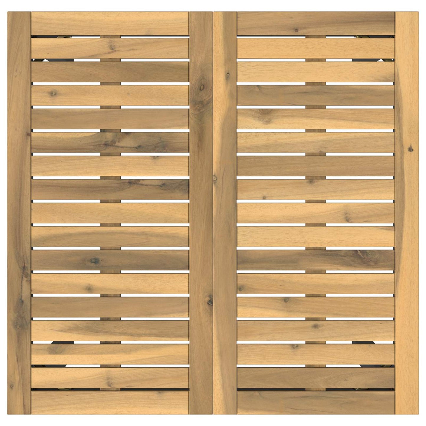 Hagebarbord Hvit og svart 70 x 68,5 x 105 cm Solid akasietre