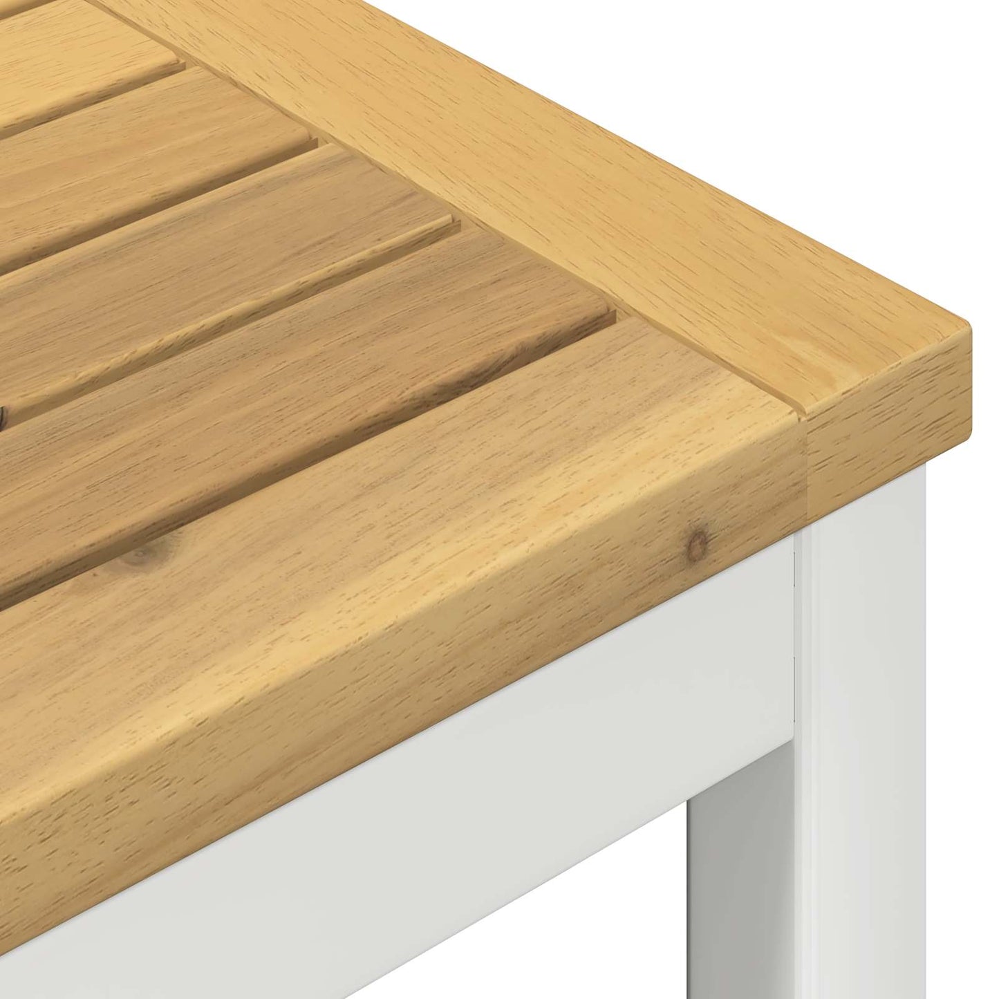 Hagebarbord Hvit 80 x 80,5 x 105 cm Solid akasietre