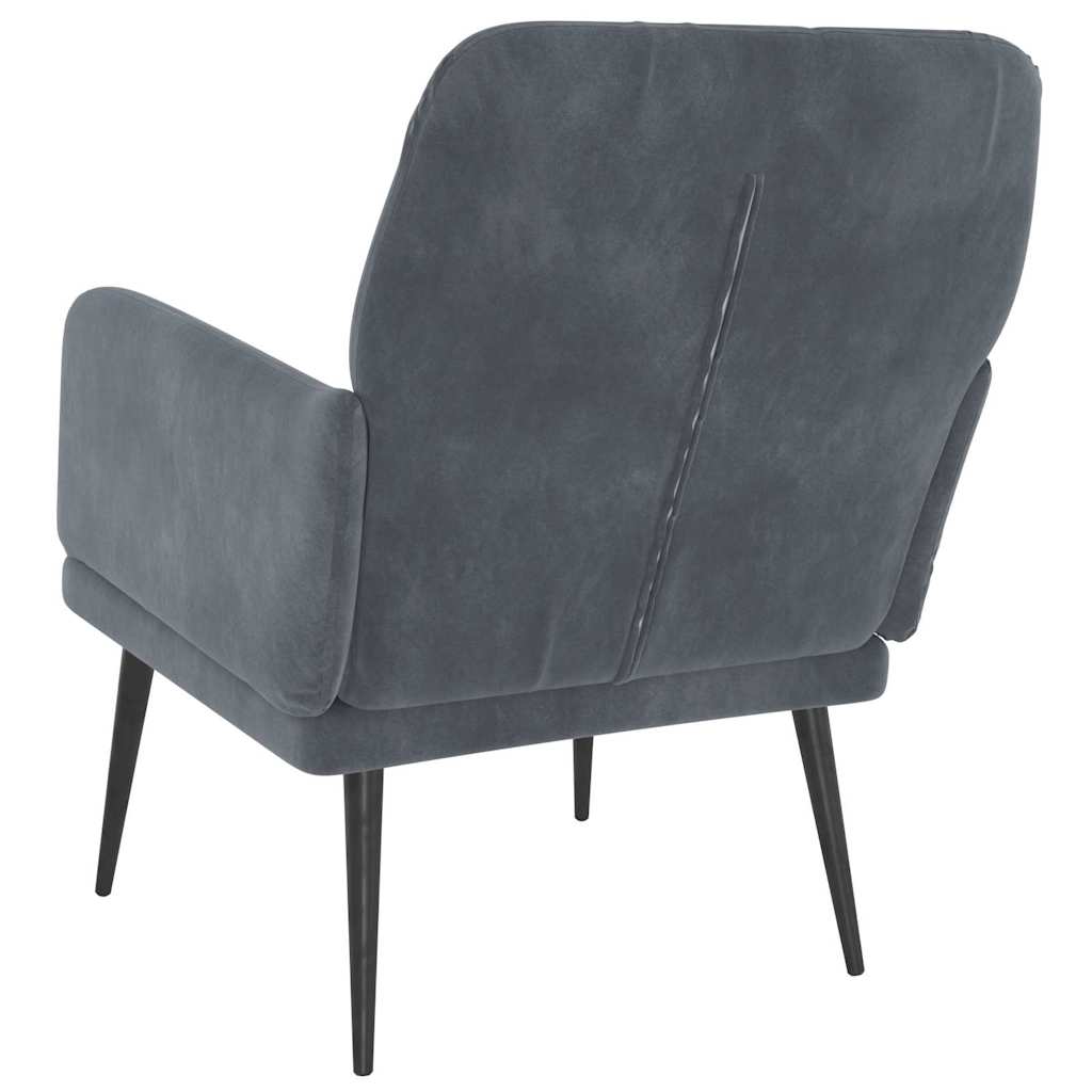 lenestol Mørkegrå 79 x 62 x 79 cm Fløyel vidaXL