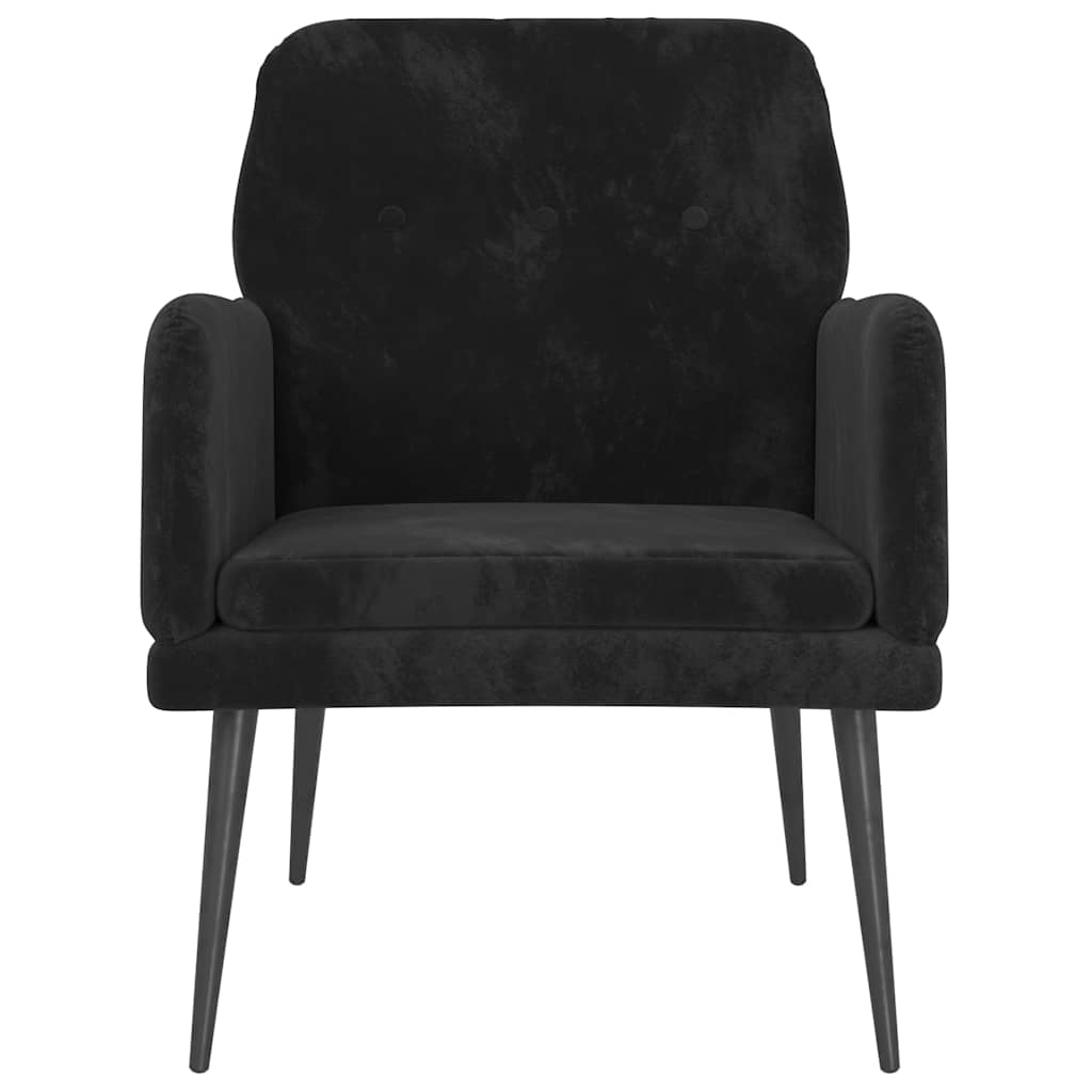 lenestol Svart 79 x 62 x 79 cm Fløyel vidaXL