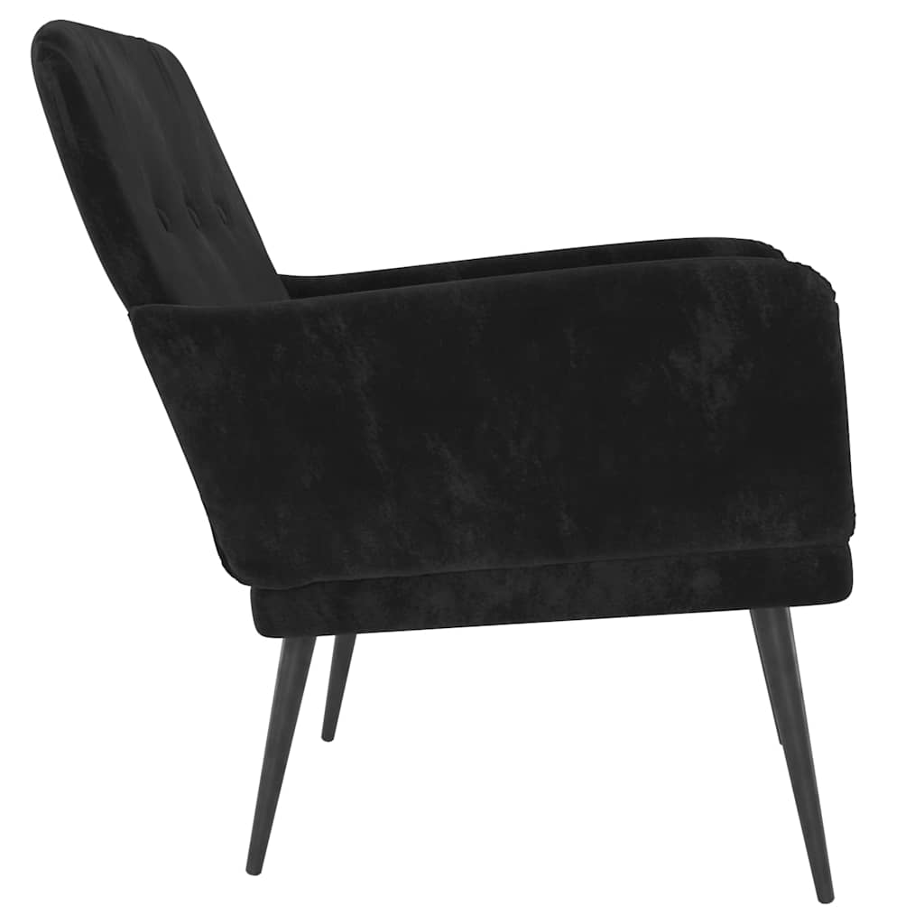 lenestol Svart 79 x 62 x 79 cm Fløyel vidaXL