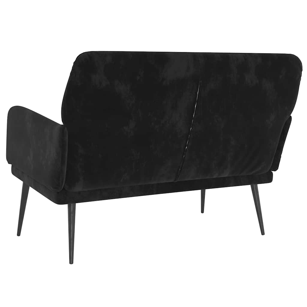 benk Svart 108 x 79 x 79 cm Fløyel vidaXL