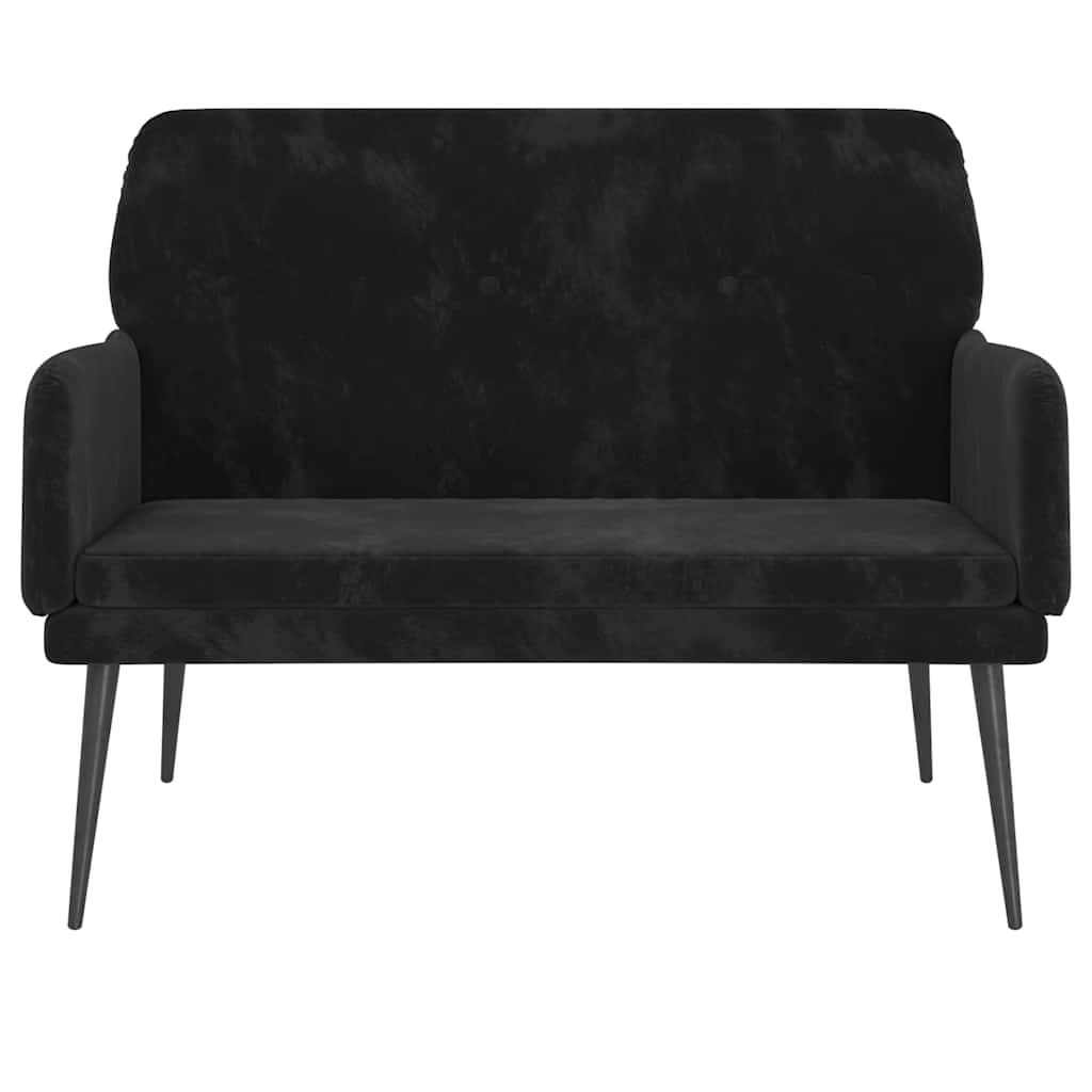 benk Svart 108 x 79 x 79 cm Fløyel vidaXL