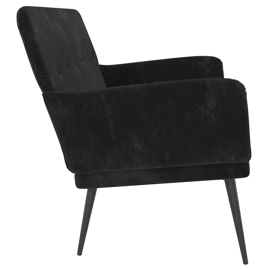 benk Svart 108 x 79 x 79 cm Fløyel vidaXL