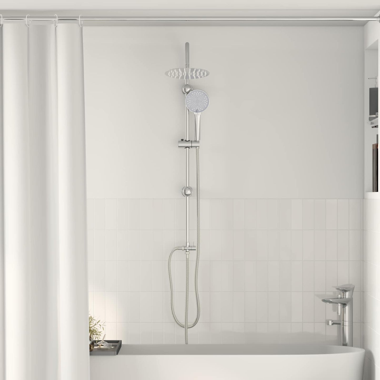 Dusjsystem sølv 47 x 20 x 95 cm Rustfritt Stål