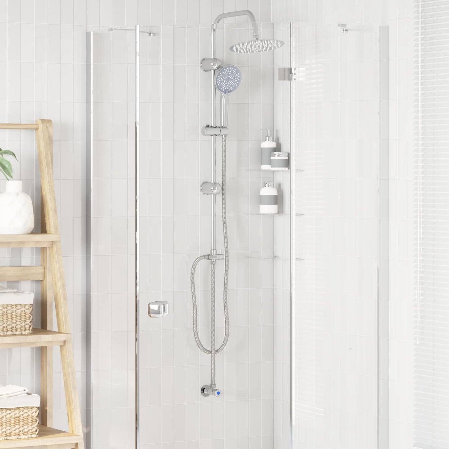Dusjsystem sølv 47 x 20 x 95 cm Rustfritt Stål