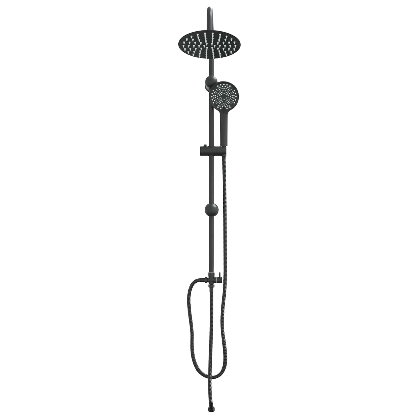 Dusjsystem Svart 47 x 20 x 95 cm Rustfritt Stål