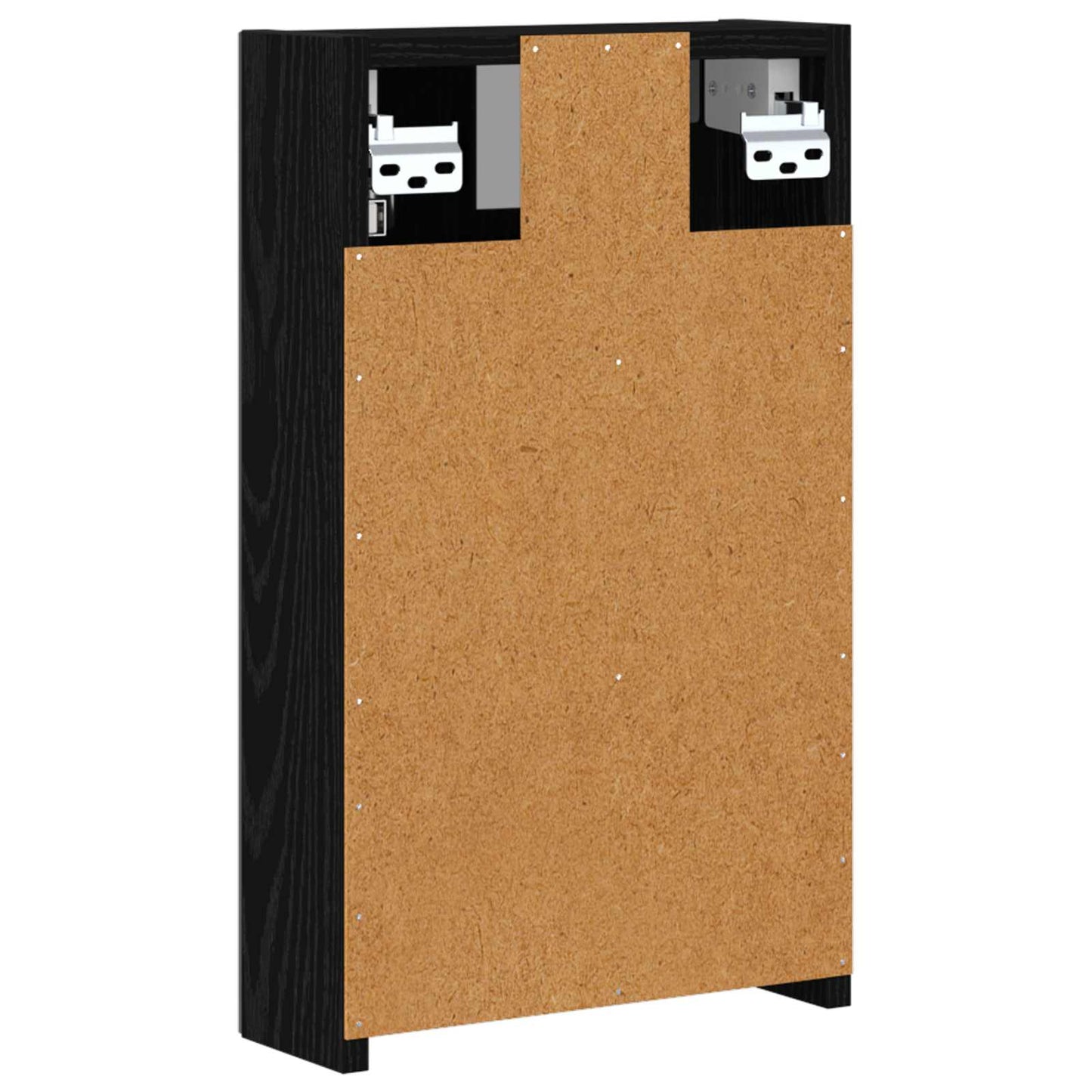 Baderomsspeilskap Svart Eik 30 x 10,5 x 50 cm Konstruert tre