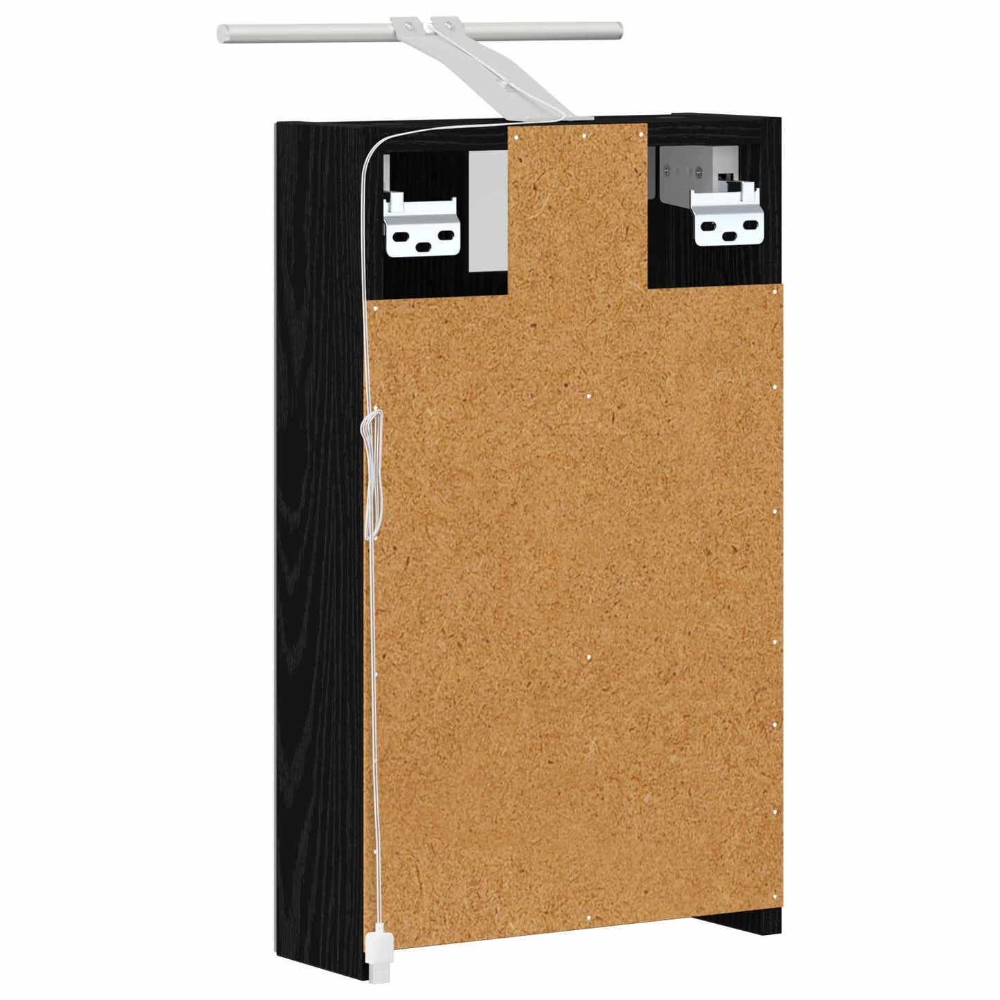 Baderomsspeilskap Svart Eik 30 x 10,5 x 50 cm Konstruert tre