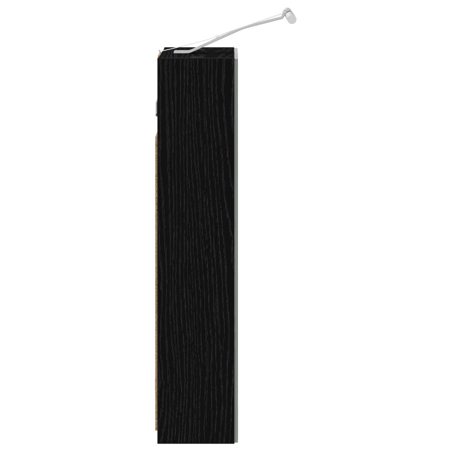 Baderomsspeilskap Svart Eik 30 x 10,5 x 50 cm Konstruert tre