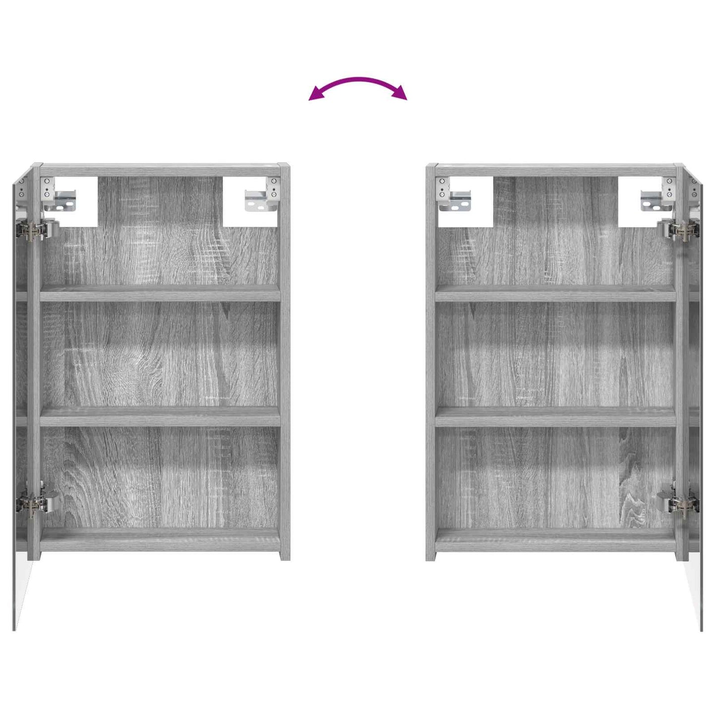 Baderomsspeilskap Grå Sonoma 40 x 10,5 x 60,5 cm Konstruert tre