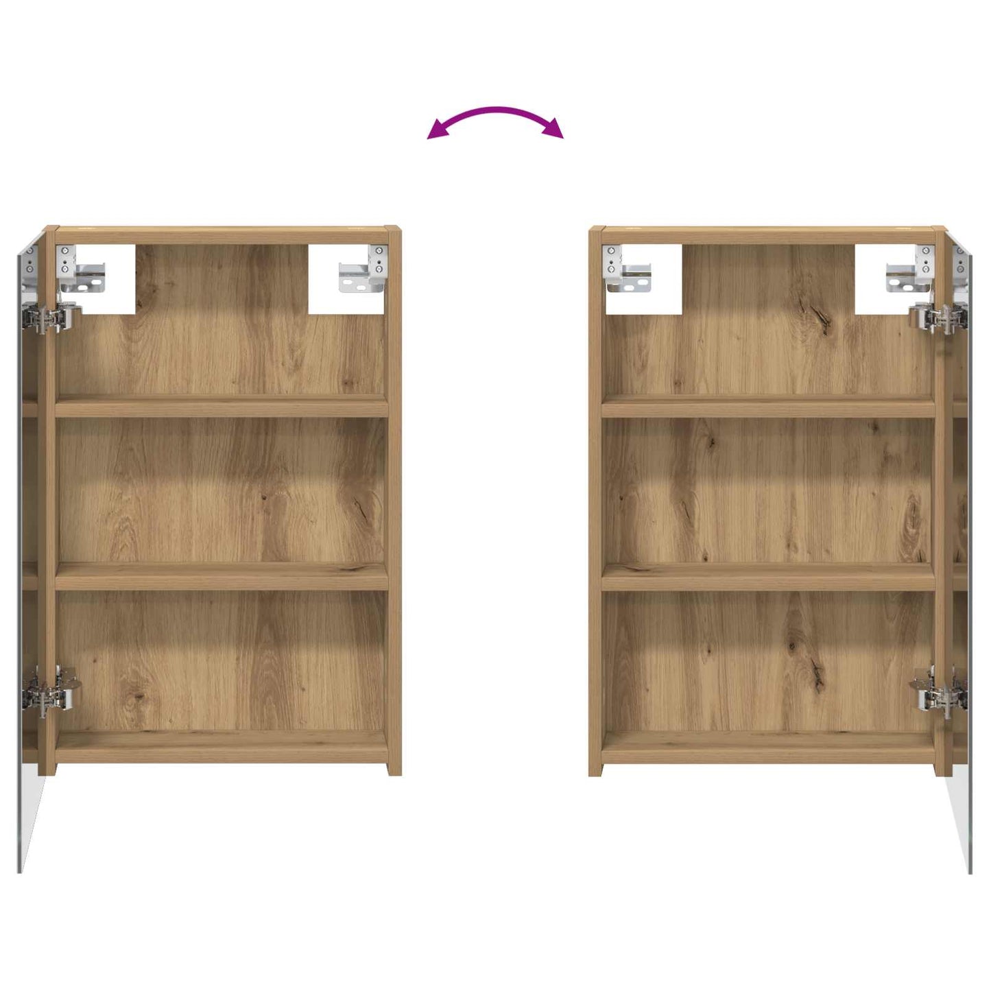 Baderomsspeilskap Kunstnerisk Eik 40 x 10,5 x 60,5 cm