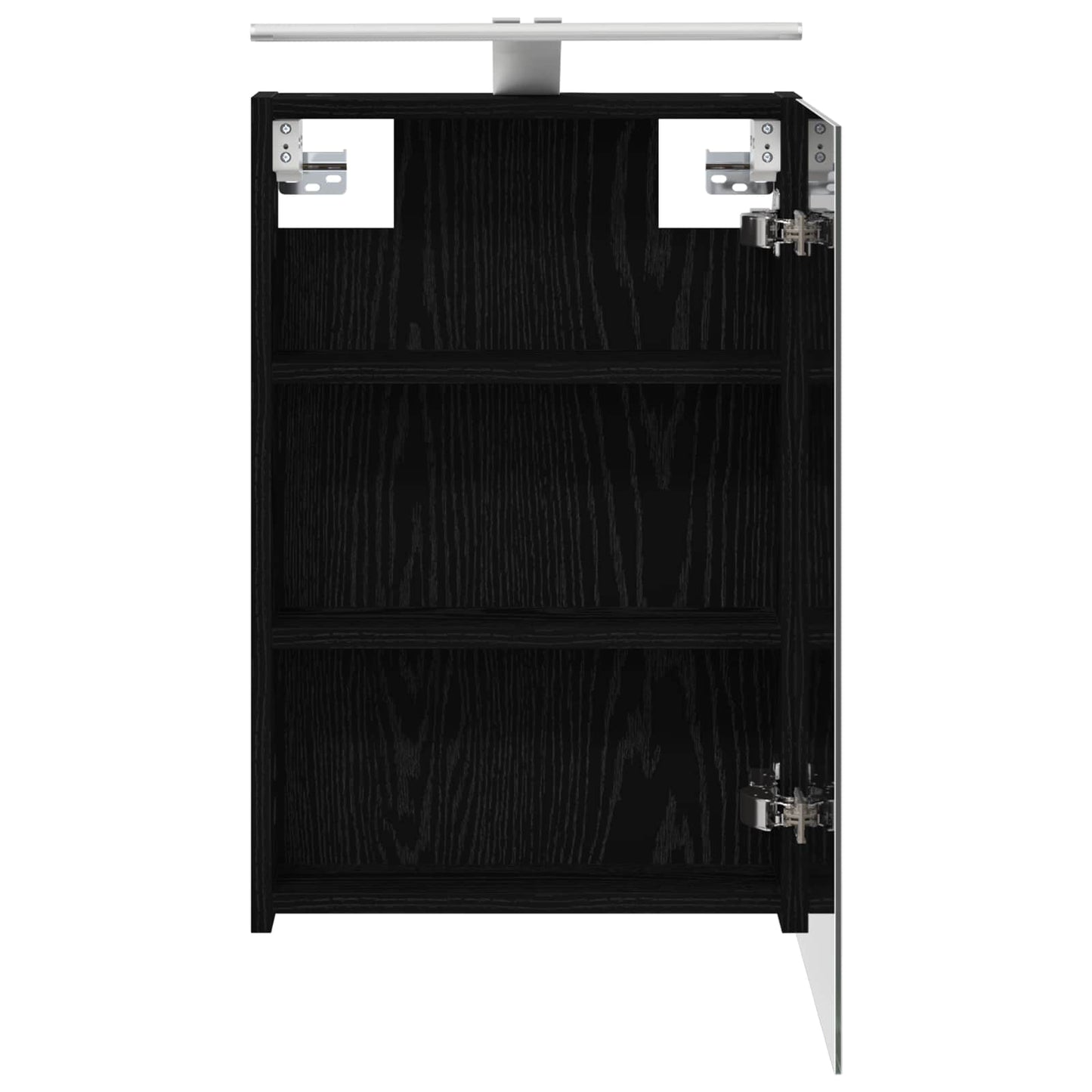 Baderomsspeilskap Svart Eik 40 x 10,5 x 60,5 cm Konstruert tre