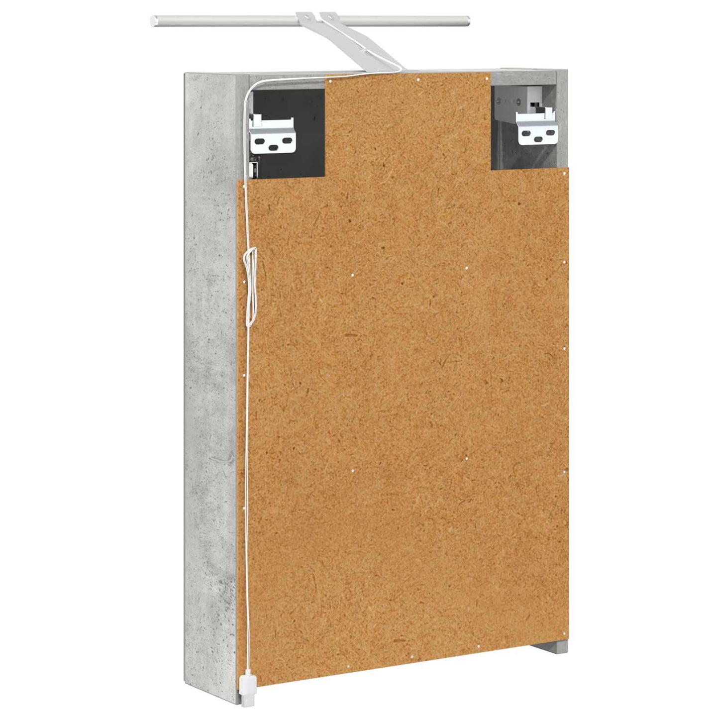 Baderomsspeilskap Betonggrå 40 x 10,5 x 60,5 cm Konstruert tre
