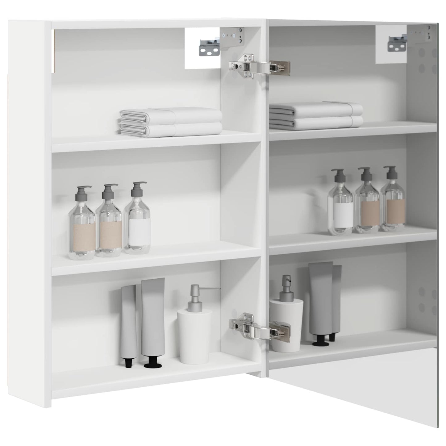 Baderomsspeilskap med dør Hvit 50 x 14,5 x 70 cm Konstruert tre