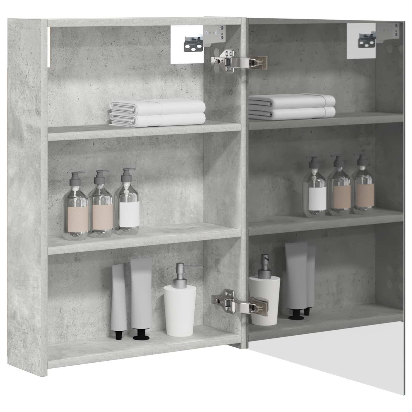 Baderomsspeilskap Betonggrå 50 x 14,5 x 70 cm Konstruert tre