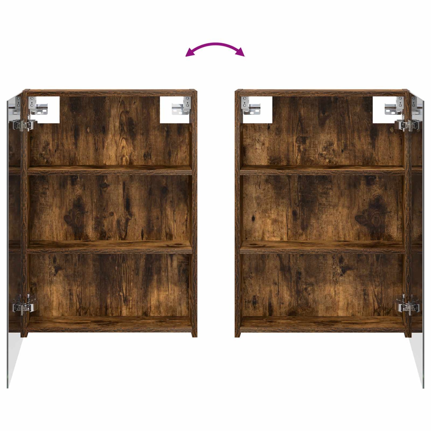 Baderomsspeilskap Røkt eik 50 x 14,5 x 70 cm Konstruert tre