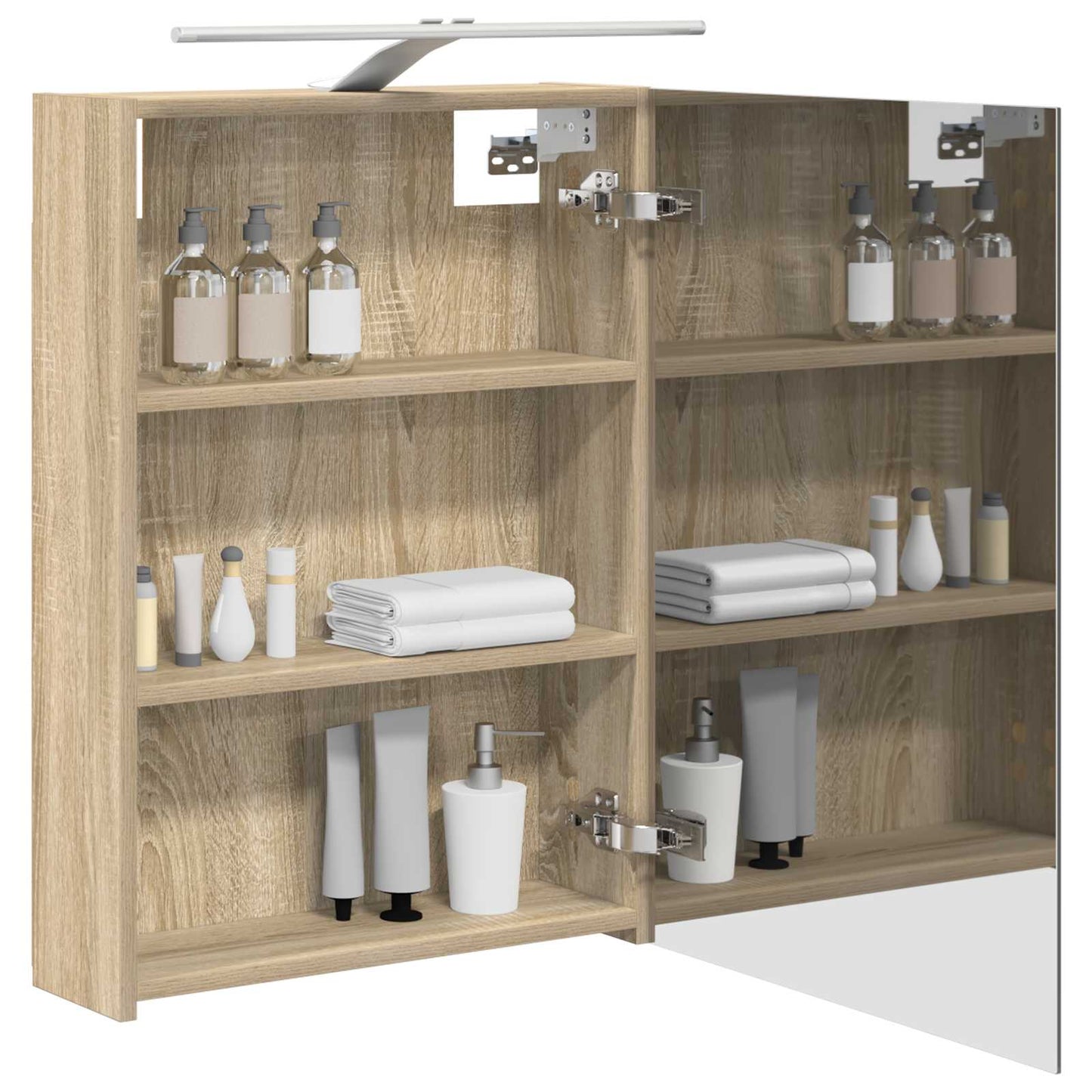 Baderomsspeilskap Sonoma eik 50 x 14,5 x 70 cm Konstruert tre