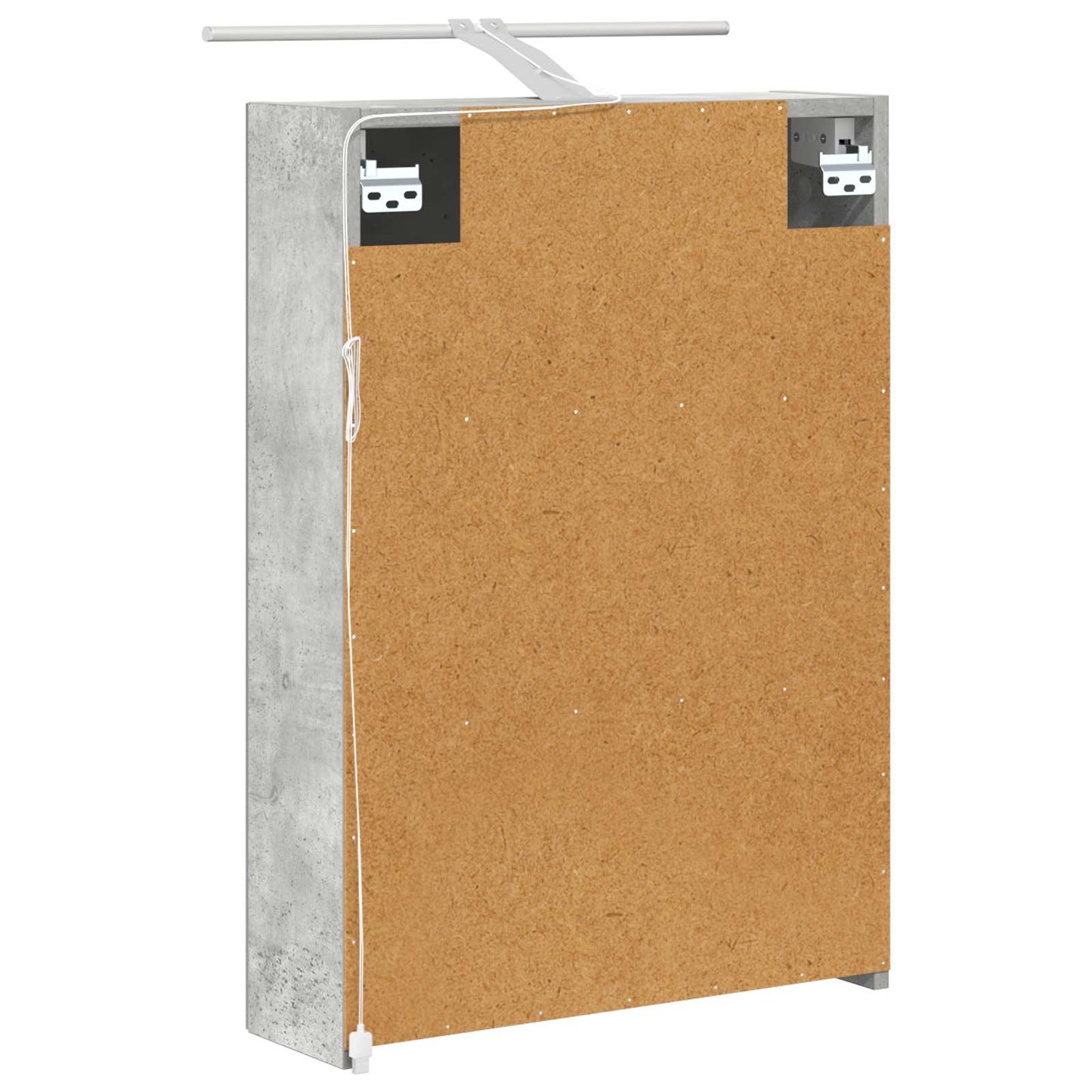 Baderomsspeilskap Betonggrå 50 x 14,5 x 70 cm Konstruert tre