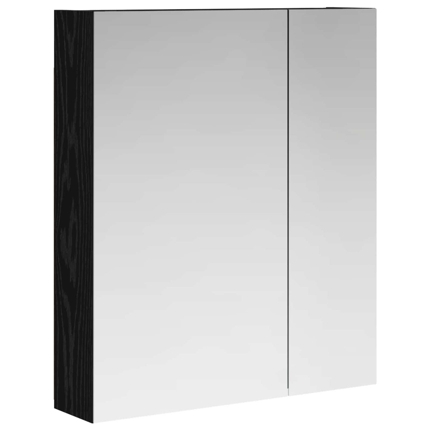 Baderomsspeilskap Svart Eik 60 x 14,5 x 70 cm Konstruert tre