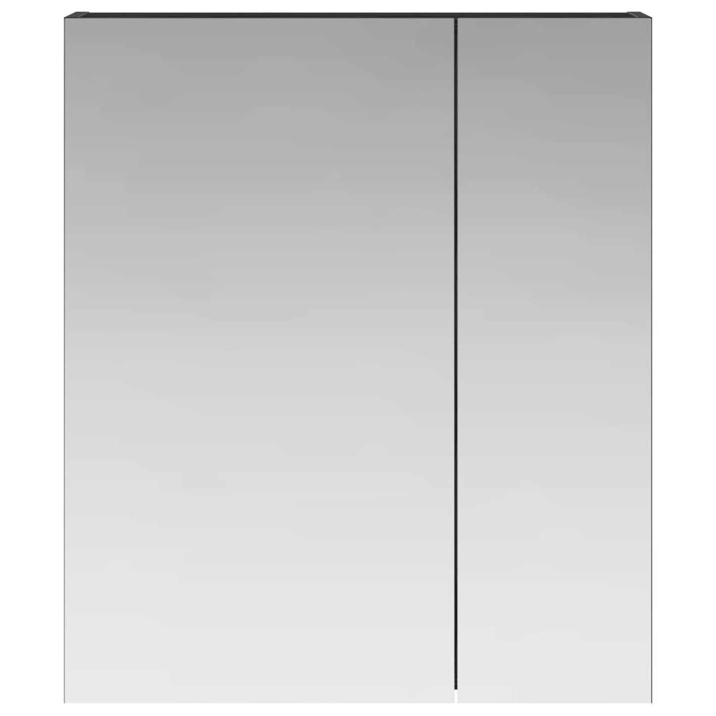 Baderomsspeilskap Svart Eik 60 x 14,5 x 70 cm Konstruert tre