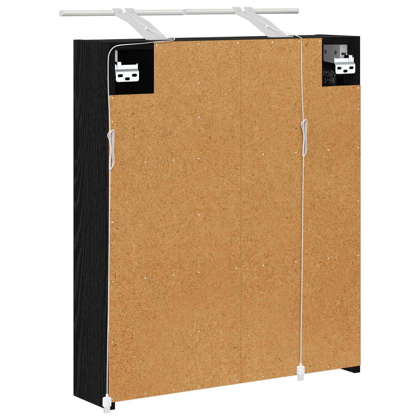 Baderomsspeilskap Svart Eik 60 x 14,5 x 70 cm Konstruert tre