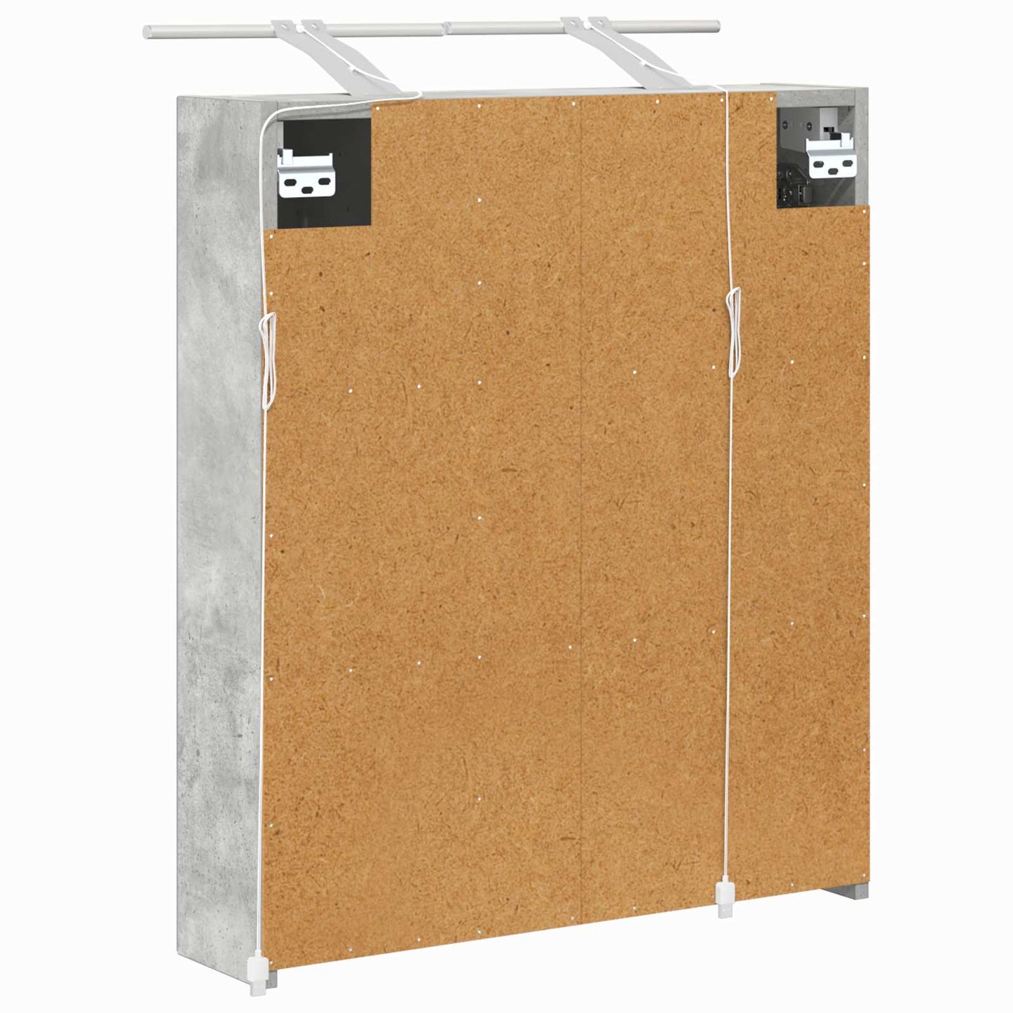Baderomsspeilskap Betonggrå 60 x 14,5 x 70 cm Konstruert tre