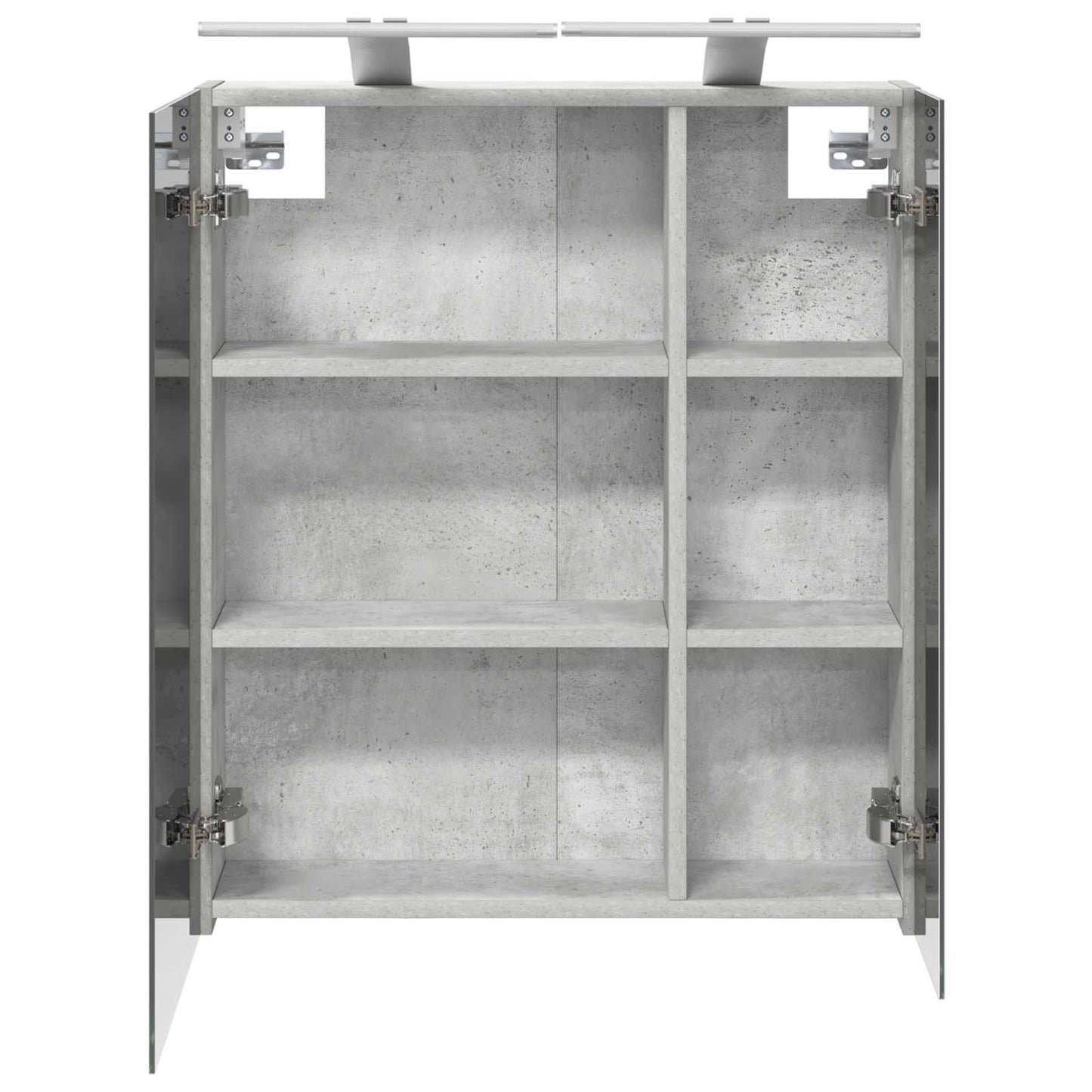 Baderomsspeilskap Betonggrå 60 x 14,5 x 70 cm Konstruert tre