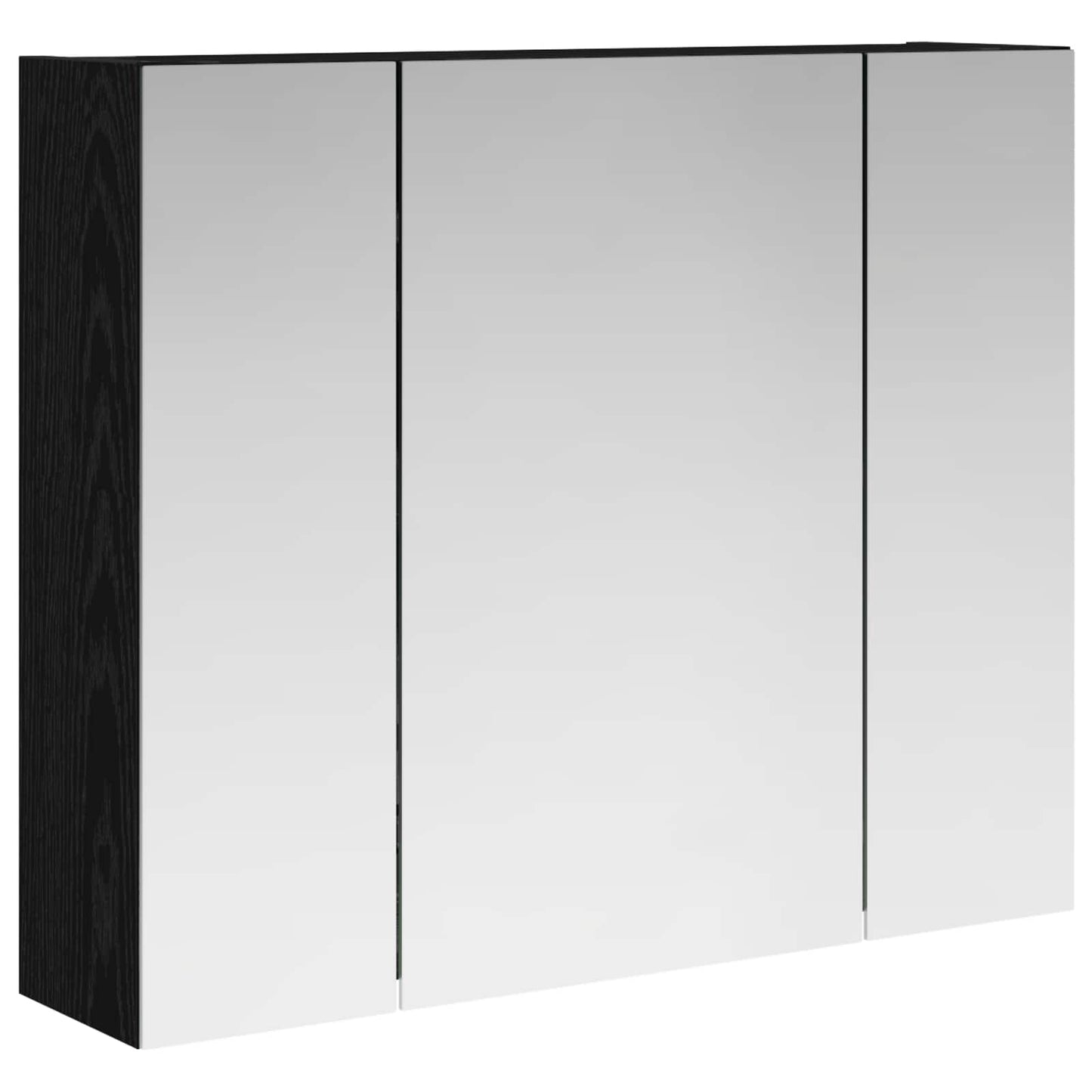 Baderomsspeilskap Svart Eik 60 x 14,5 x 50 cm Konstruert tre