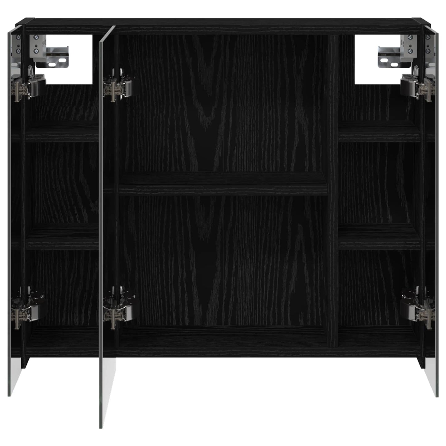 Baderomsspeilskap Svart Eik 60 x 14,5 x 50 cm Konstruert tre