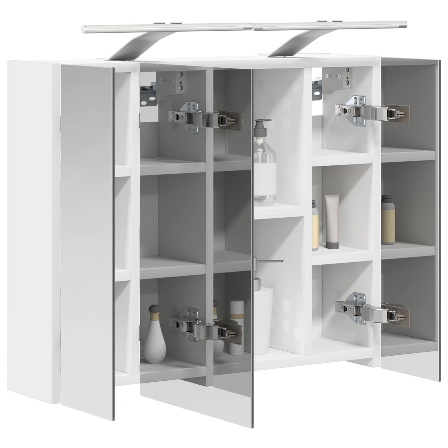 Baderomsspeilskap for Hvit 60 x 14,5 x 50 cm Konstruert tre
