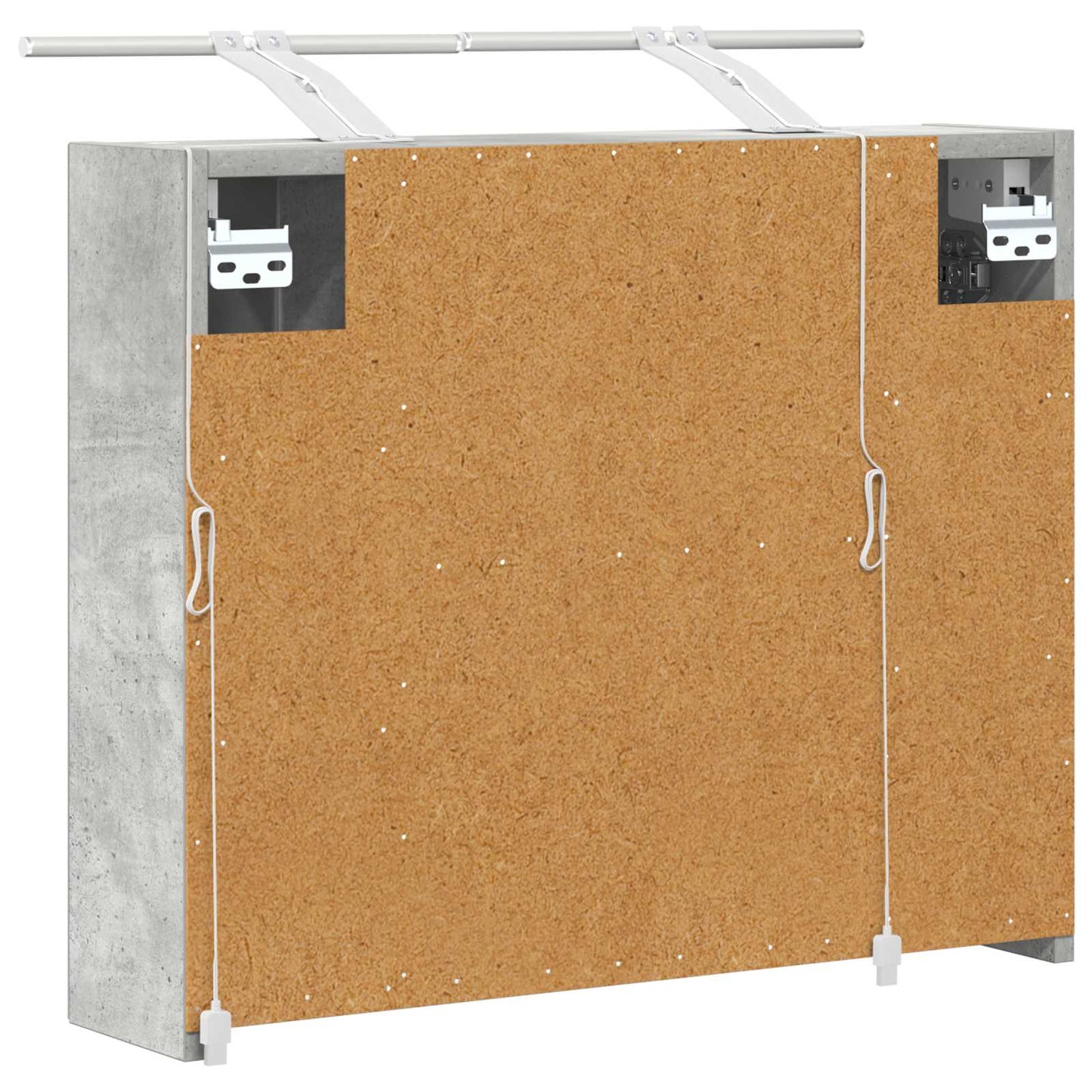 Baderomsspeilskap Betonggrå 60 x 14,5 x 50 cm Konstruert tre