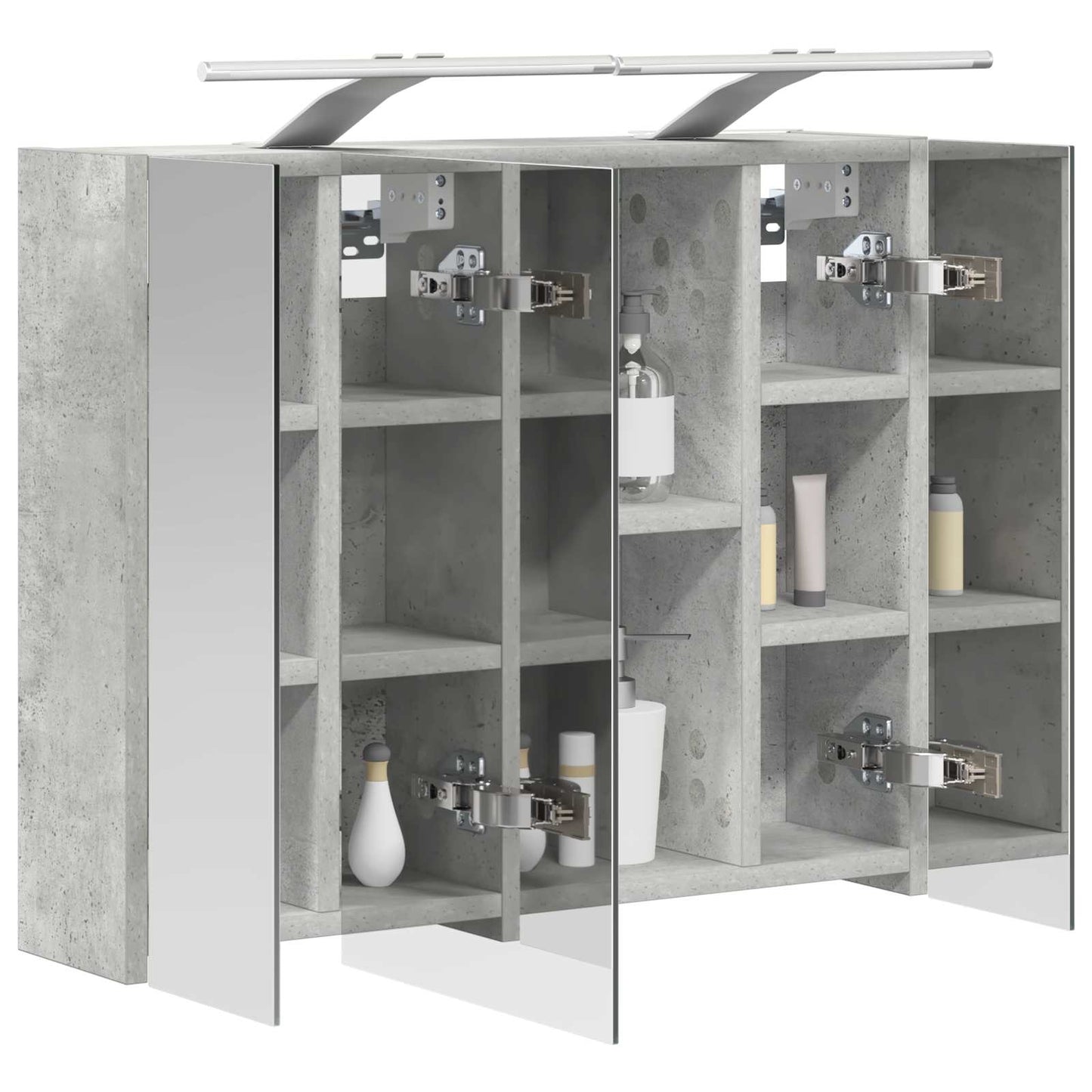 Baderomsspeilskap Betonggrå 60 x 14,5 x 50 cm Konstruert tre