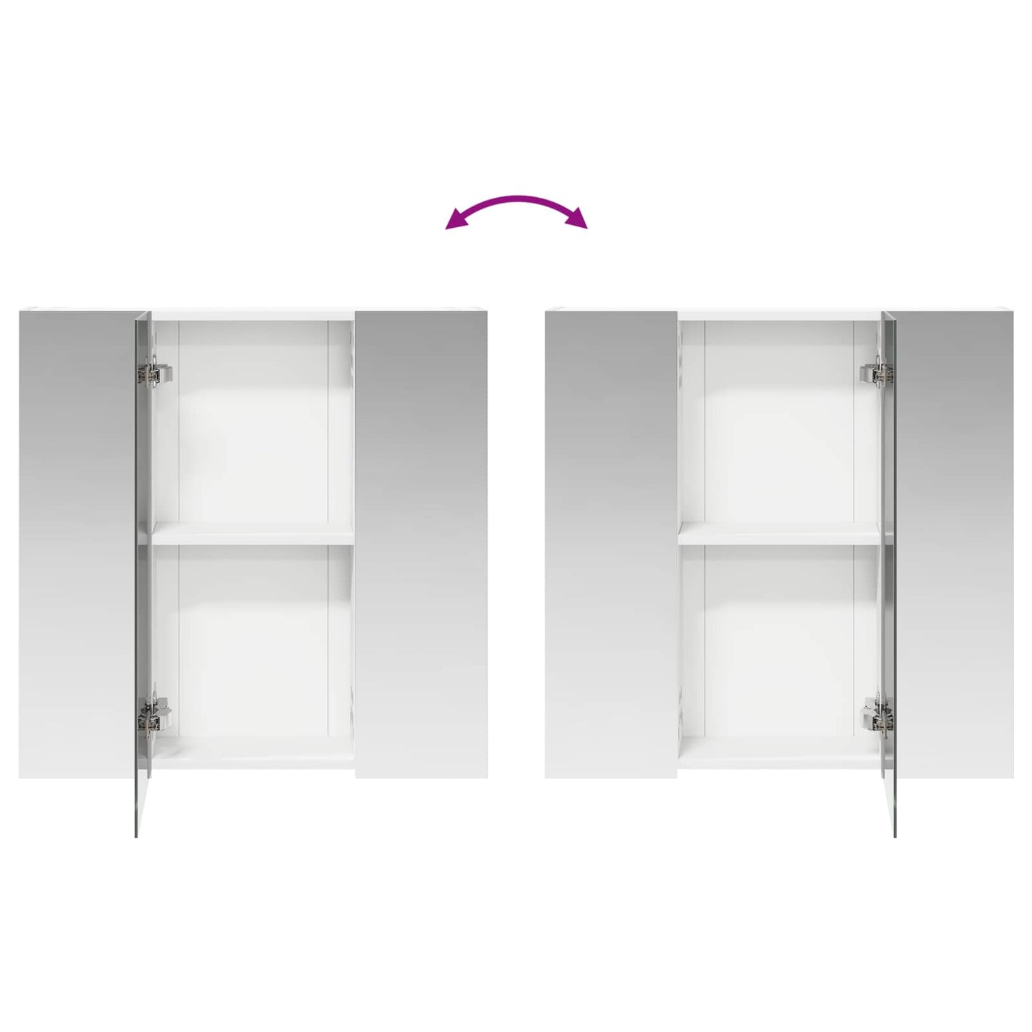 Baderomsspeilskap for Hvit 70 x 14,5 x 70 cm Konstruert tre