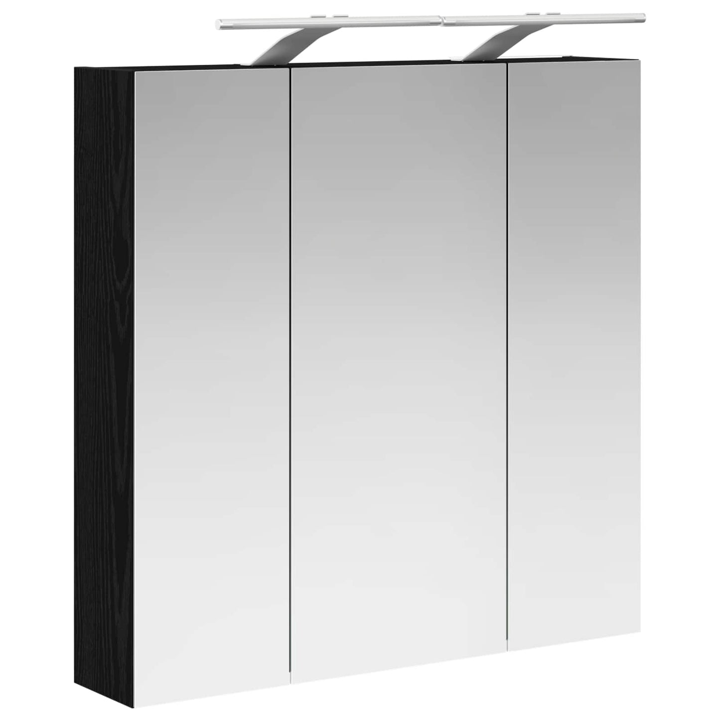 Baderomsspeilskap Svart Eik 70 x 14,5 x 70 cm Konstruert tre